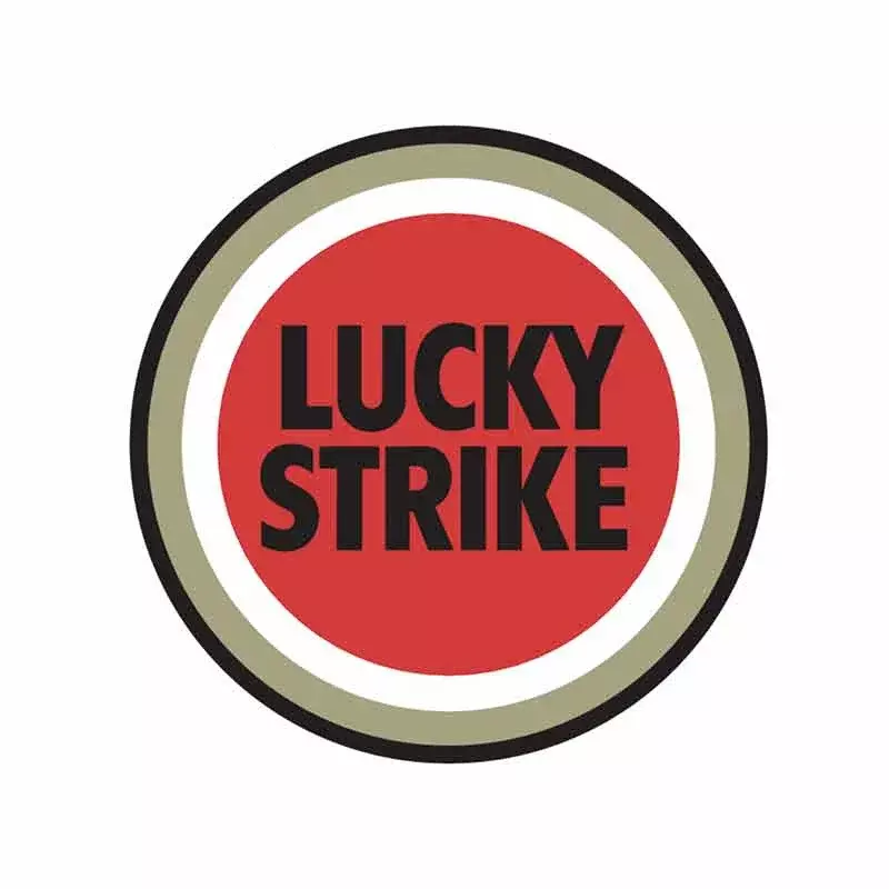 Stiker mobil lucu Lucky Strike untuk mobil motor dekorasi Notebook tahan air dan tabir surya PVC,15*15cm