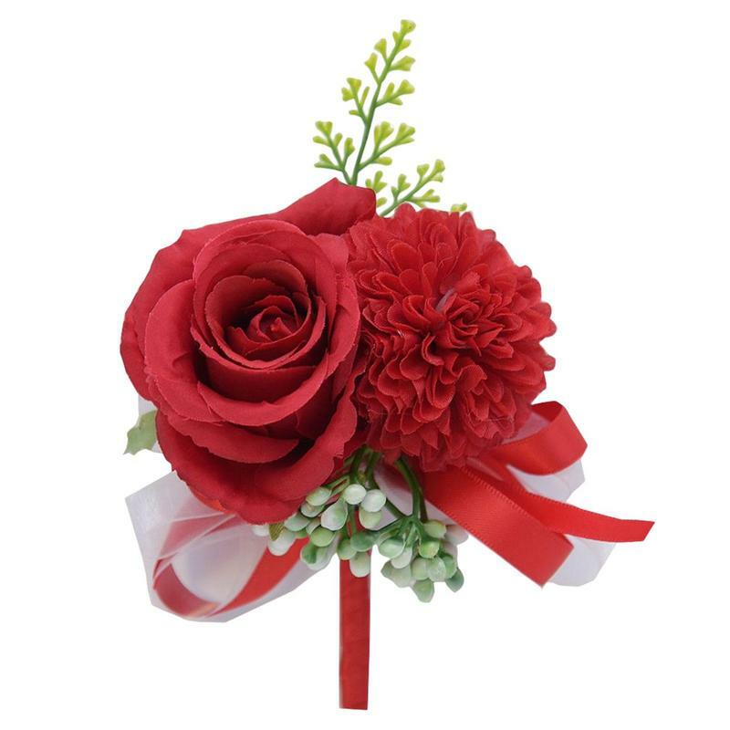 Boutonniere-ramillete de flores para novio y mejor hombre, ramillete para boda, ceremonia, aniversario, cena, fiesta Formal