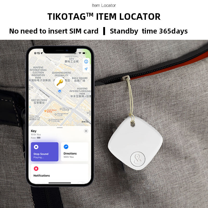 Mini localizador GPS con Bluetooth y etiqueta inteligente, alarma antipérdida para llave, BILLETERA, Maleta, equipaje, buscador de mascotas, funciona con Apple Find My