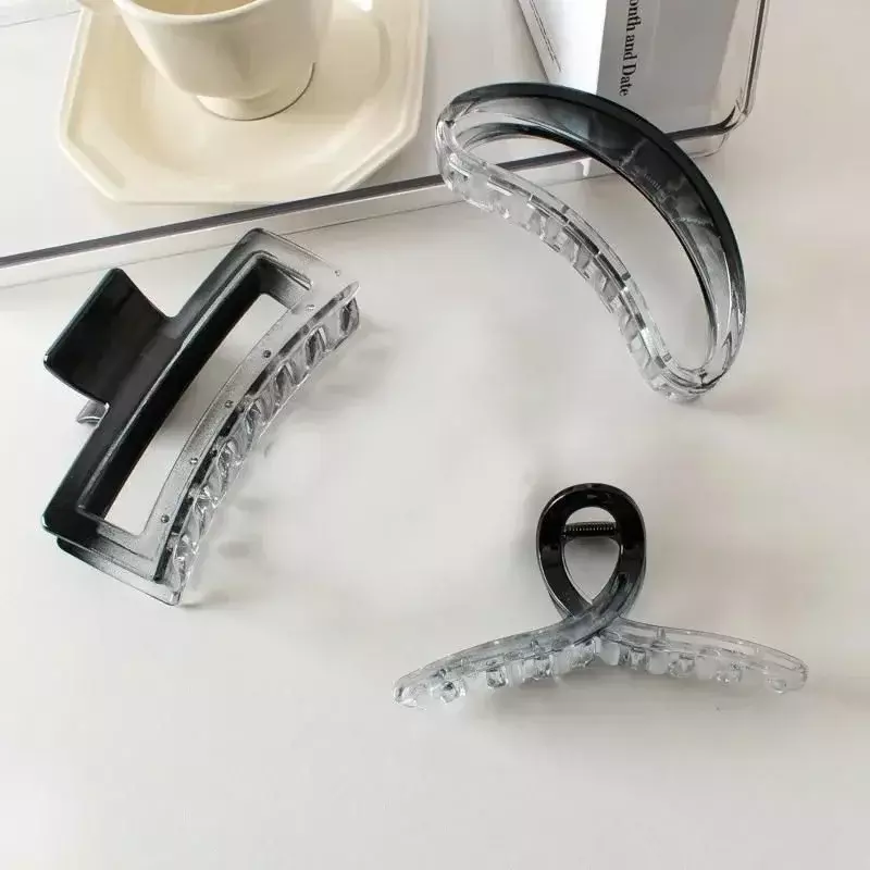 Double-color Beautiful Hair Clips Large Plastic Claw Clips Summer Simple Lightweight Hair Clip Woman's Headwear