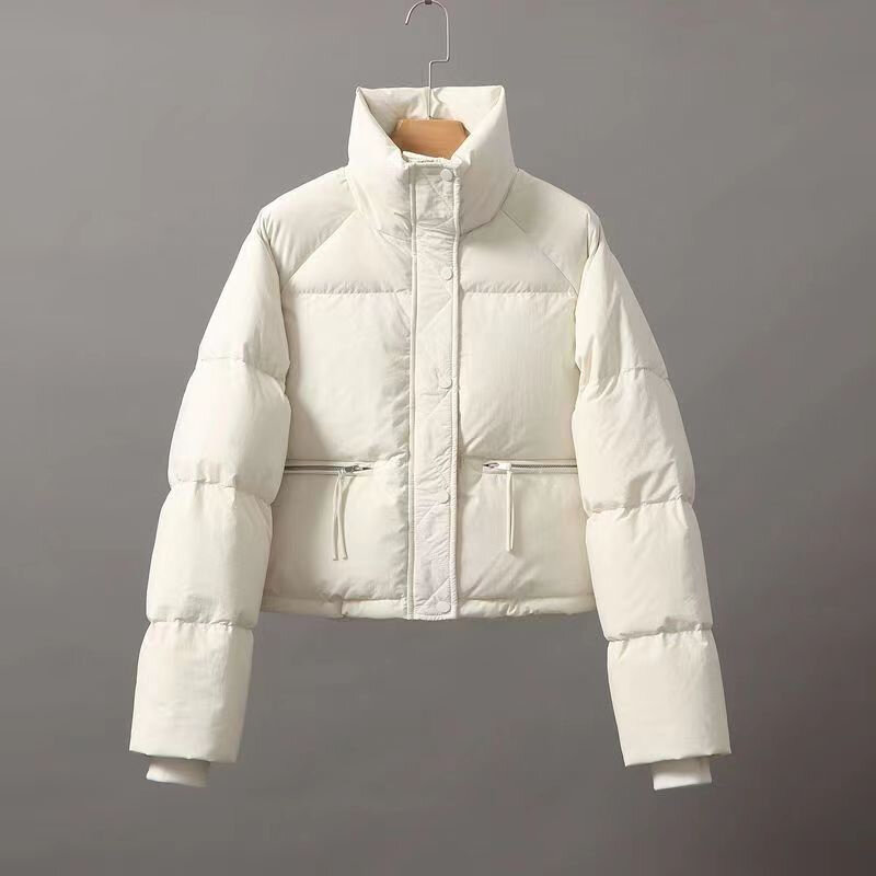 여성용 겨울 재킷, 두꺼운 파카, 따뜻한 외투, 짧은 여성 슬림 코튼 패딩, 베이직 탑 하이버, 2023 신상