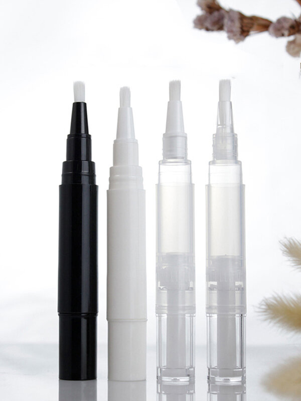 5ml Leere Nagel Öl Stift mit Pinsel Spitze Transparent Twist Stift Kosmetische Lip Gloss Container Applikatoren Wimpern Wachstum Flüssigkeit rohr