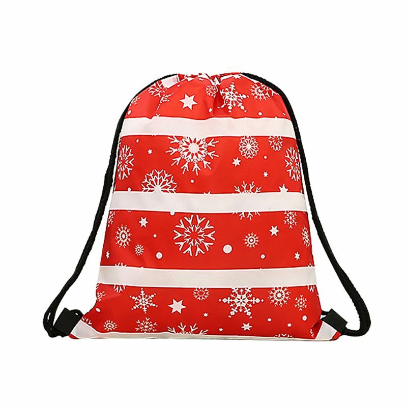 3D-печать Рождественские сумки на шнуровке Рюкзак со снеговиком для вечеринок Candy Po