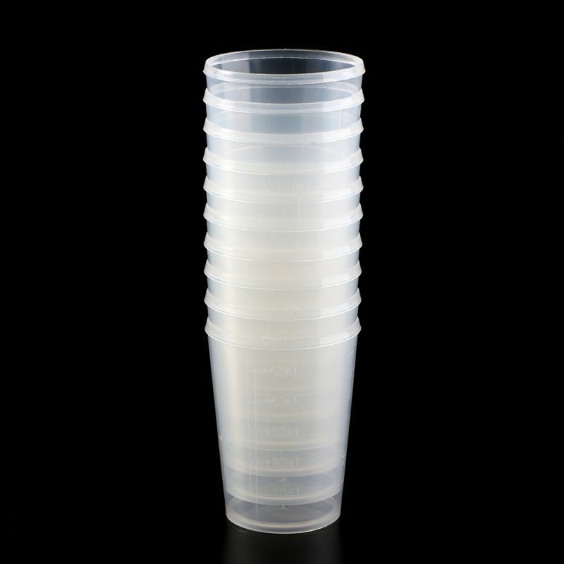 YYDS Gelas Pencampur Plastik Serbaguna Gelas Ukur 50ML yang Dapat Digunakan Kembali untuk Mencampur