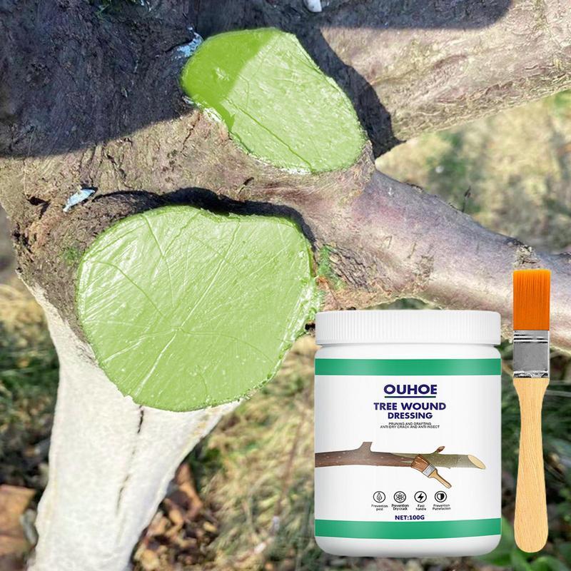 Tree Pruning Sealer | Tree Wound Pruning Sealer & Grafting | Plant Grafting Pruning Sealer with Brush Bonsai Cut Wound Paste Tre