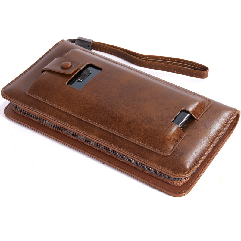 Men's Handheld Bag Long Wallet Multi functional Creative Handheld Bag Wallet Mobile Wallet