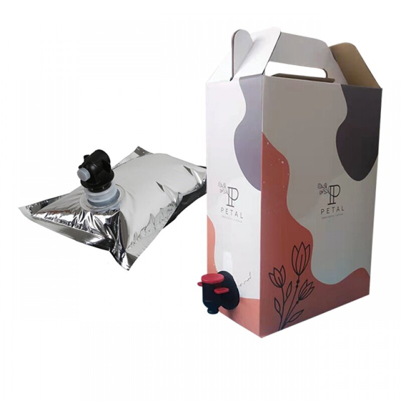 Customized productCustom 1L 2L 3L 5L Cold Brew Coffee Bag In Box Dispenser /Take-out Coffee Box Dispenser