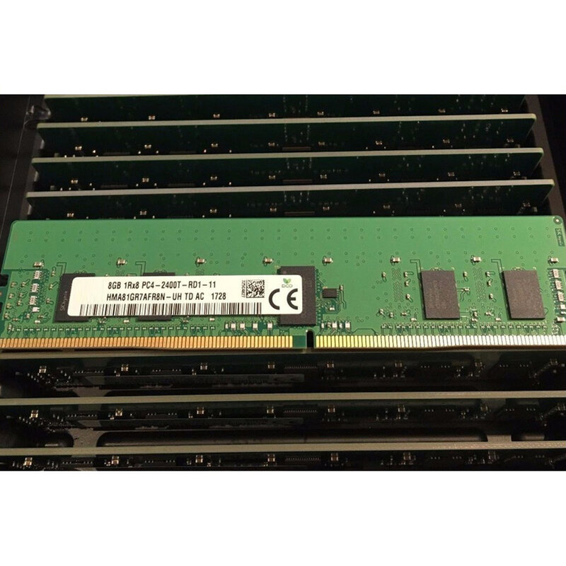 Memória de servidor de alta qualidade, 8GB RAM, 1RX8, PC4-2400T-RD1-11, HMA81GR7AFR8N-UH, transporte rápido, 1PC