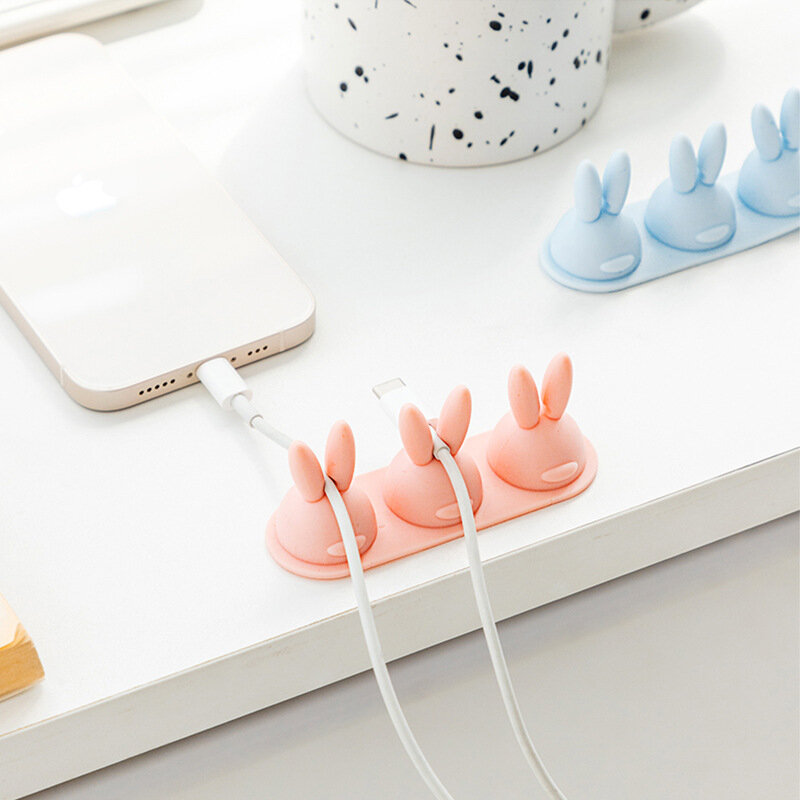 Wire Clamp Table Organizer Cable Manager Keeper Straps Clips Desk Cable Ties Cord Winder Adhesive Keeper Cable USB Cable Holder