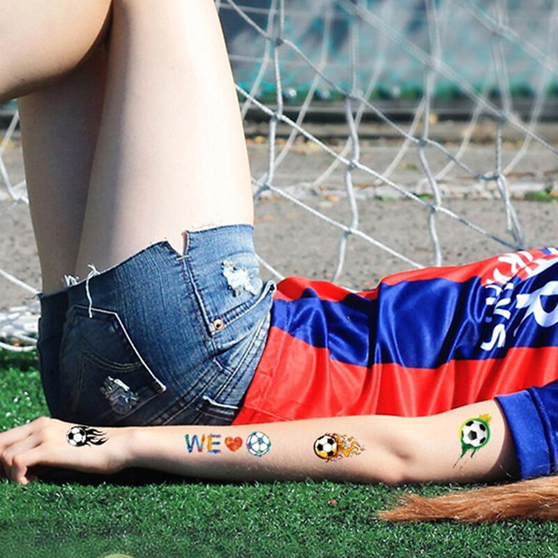 Kinder Temporäre Tattoos Fußball Fußball Fan Gefälschte Tattoo Aufkleber Tatoo Wasserdicht Tatto Hand Arm Fuß Tattoo Für Kind Junge