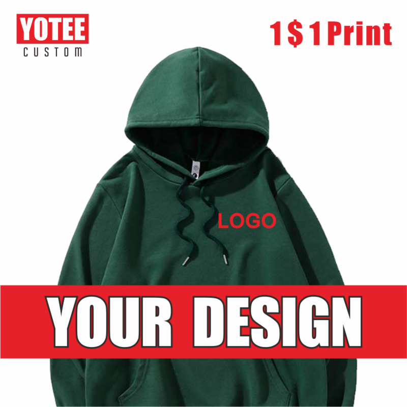 YOTEE-남성용 여성용 애니메이션 코튼 풀오버, 로고 맞춤 자수 프린트 모자 자켓 스웨트 셔츠 의류 외부 코스프레 의상