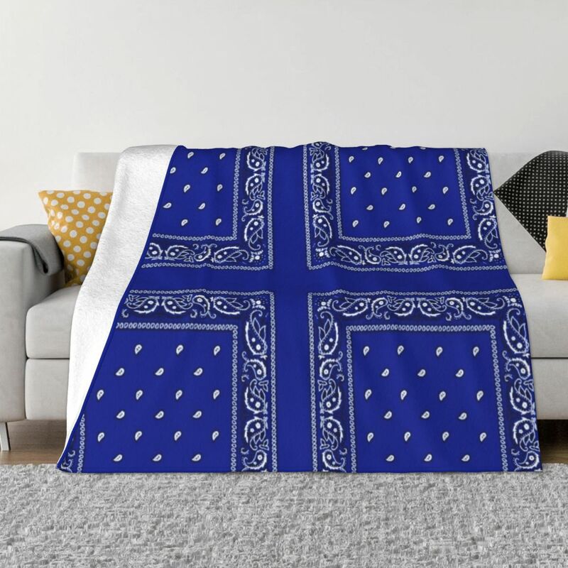 Cobertor De Lance De Bandana Azul De Vários Propósitos, cobertor De Cama De Inverno