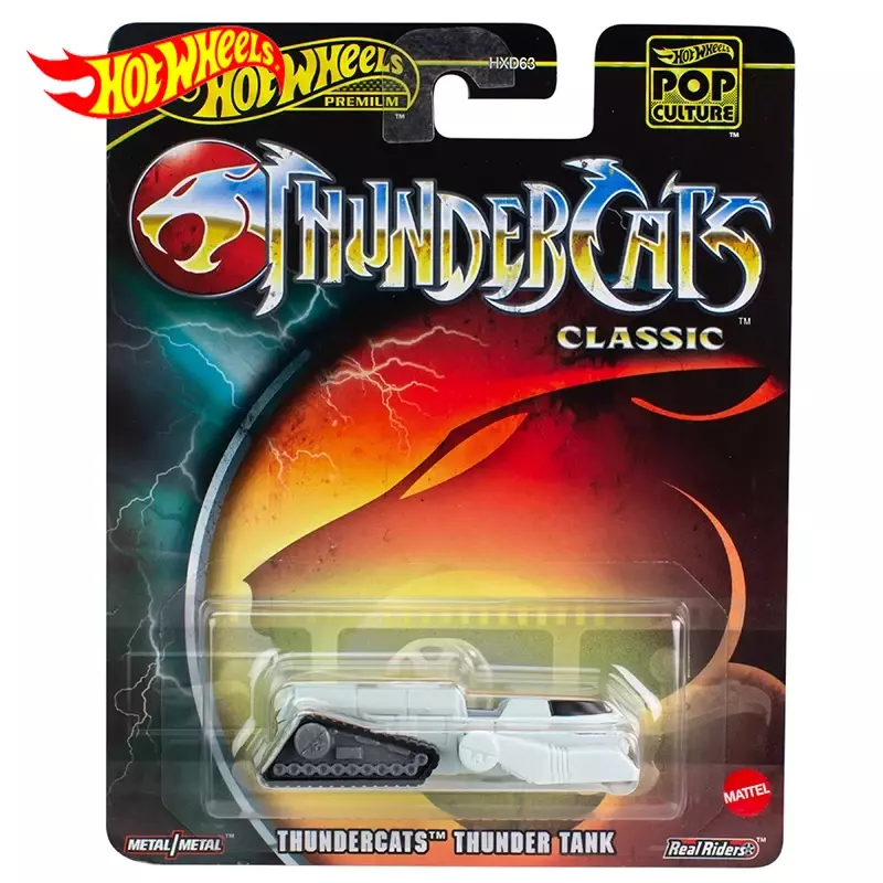 Roda panas asli Premium mobil Pop budaya Thundercats Thunder Tank klasik 1/64 Diecast mainan anak-anak untuk anak laki-laki paduan hadiah kendaraan