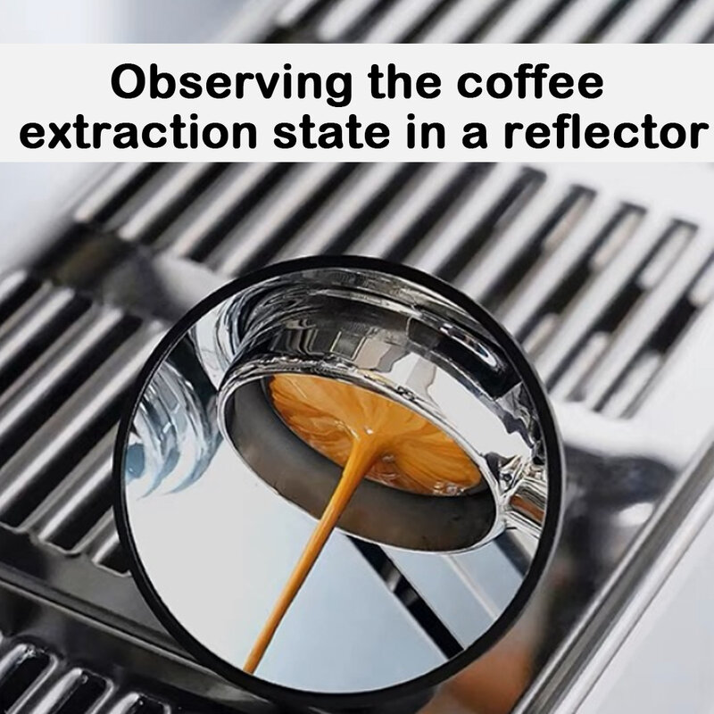 Atração magnética Espresso tiro espelho, espelho reflexivo para observar, sem fundo Portafilter café