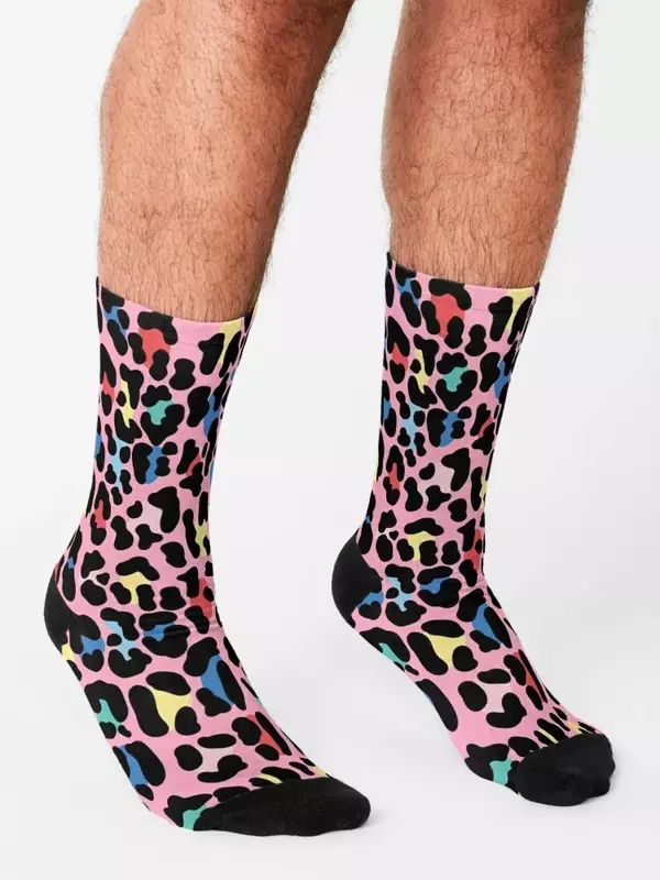Rainbow leopard by Elebea Socks summer heated hockey Women Socks Men's