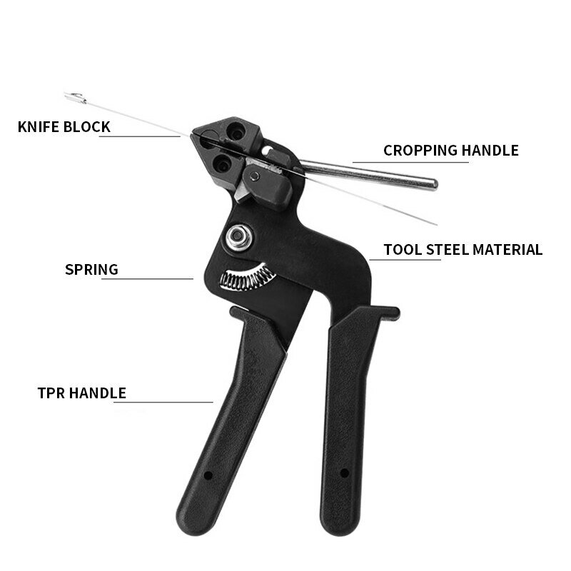 Щипцы для кабельных стяжек, самоблокирующиеся ножницы из нержавеющей стали, высокоавтоматические крепления ремней, ручные инструменты для кабельных стяжек