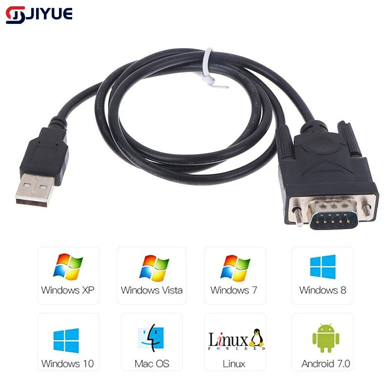 Adaptador de cabo USB rs232 para db 9 pinos, 7, 8, 10 pro sistema suporta vários dispositivos seriais, 75cm