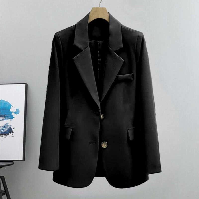 1Pc Women Lightweight Suit Coat Single-breasted Soft Women Suit Coat Formal Office Style Professional Women's Business Suit Coat