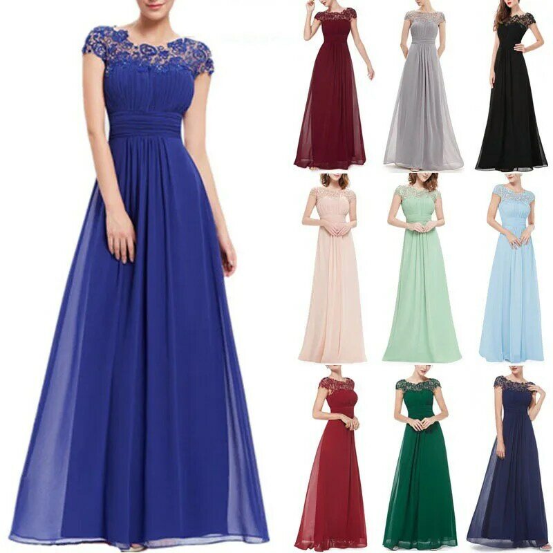 Elegant Lace Chiffon Wedding Bridesmaid Dress For Women Sexy Backless Cocktail Prom Dresses 2024 Formal Evening Party Long Gowns