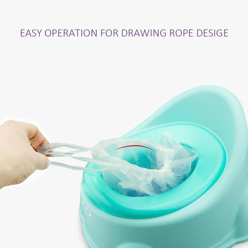 100pcs Potty Liners Disposable Travel Chair Liner with Drawstring Universal Training Toilet Seat Potty Bags Cleaning Bag for Kid