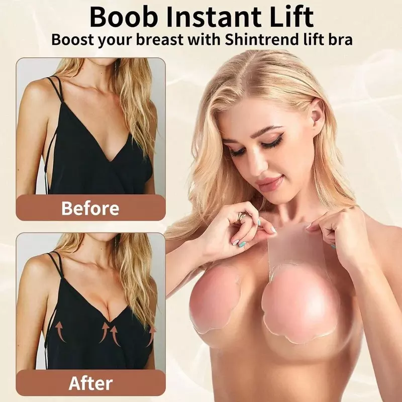 2 buah Bra tanpa tali penutup puting silikon, stiker perekat tidak terlihat Bra payudara Pasty wanita dada kelopak dapat digunakan kembali