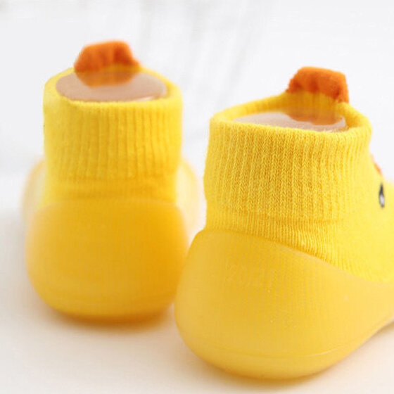 รองเท้าใส่เดินนุ่มพื้นทารกหัดเดินสำหรับเด็ก, ถุงเท้าเด็กการ์ตูนรองเท้าพื้นยางกันลื่น