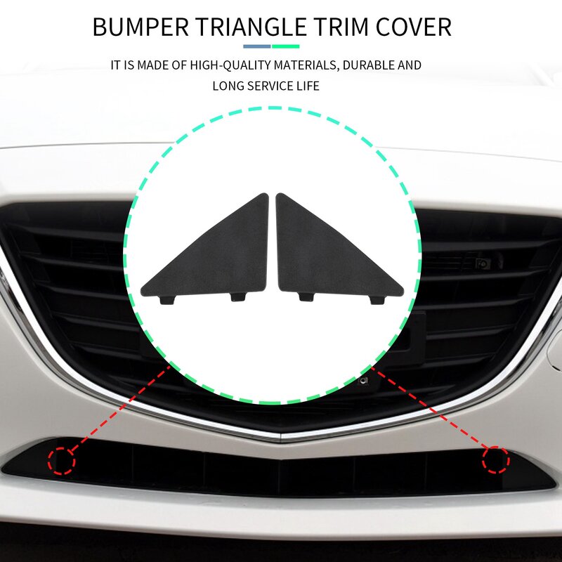 Car Front Bumper Triangle Trim Cover Cap for 3 Axela 2014-2016 BHN1-50-101