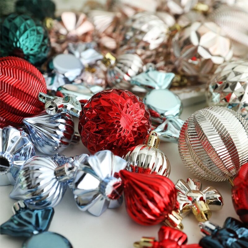 18 Pieces/box Festive Tree Decorations Special-Shaped Christmas Balls Decors