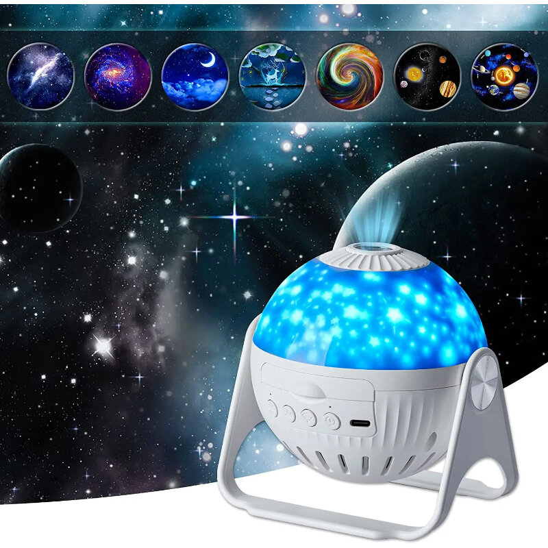 Lampe de Nuit Ciel Étoilé Réglable à 360 °, Projecteur Galaxy, Lumière Ambiante Romantique, Cadeau d'Anniversaire pour Enfants, Cadeau de Noël, Chambre à Coucher