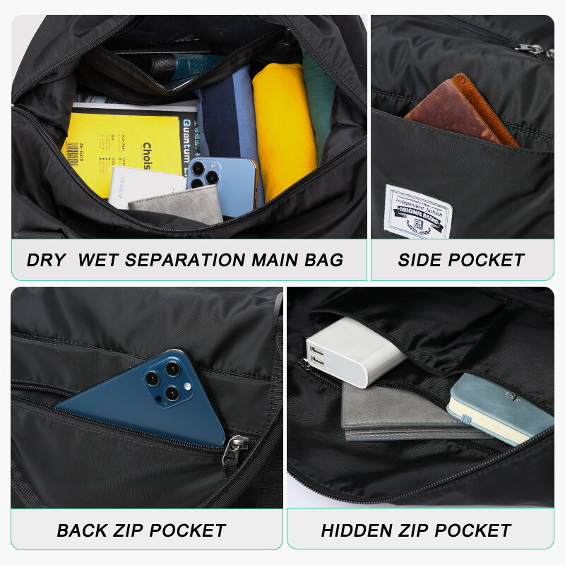 남녀공용 대용량 방수 숄더 핸드백, 여행 가방, 더플 백, 주말 옥스포드 패션 핸드백