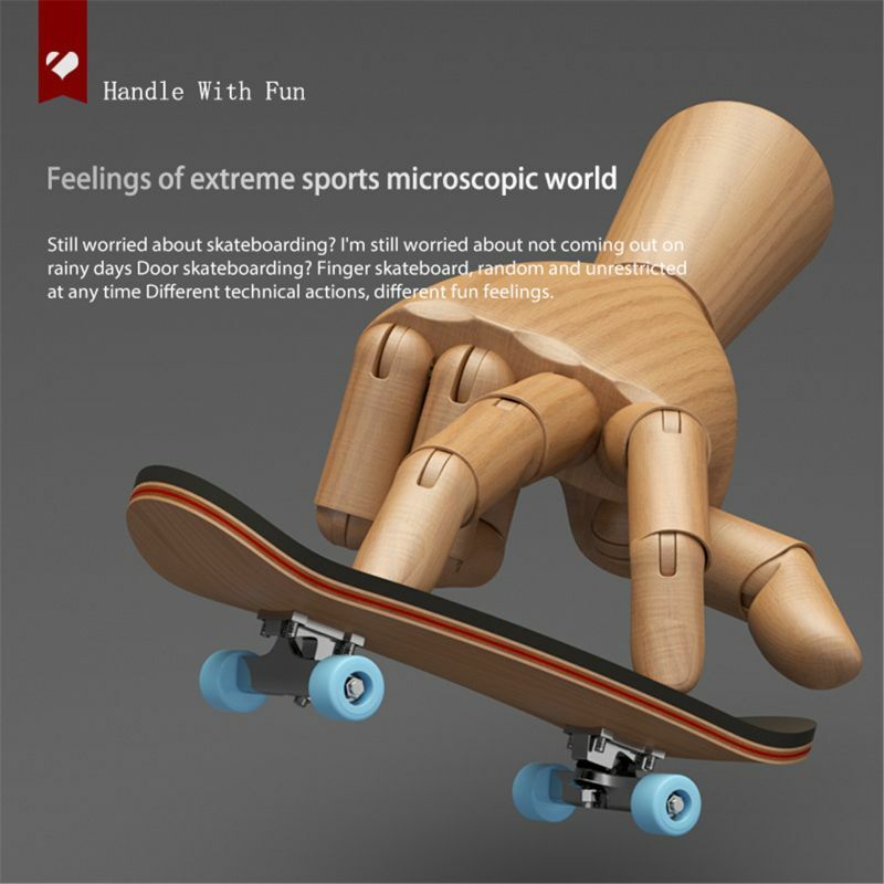 Y55B mainan papan Skate jari, kit teknologi dek profesional, patung Skateboard jari hadiah ulang tahun anak