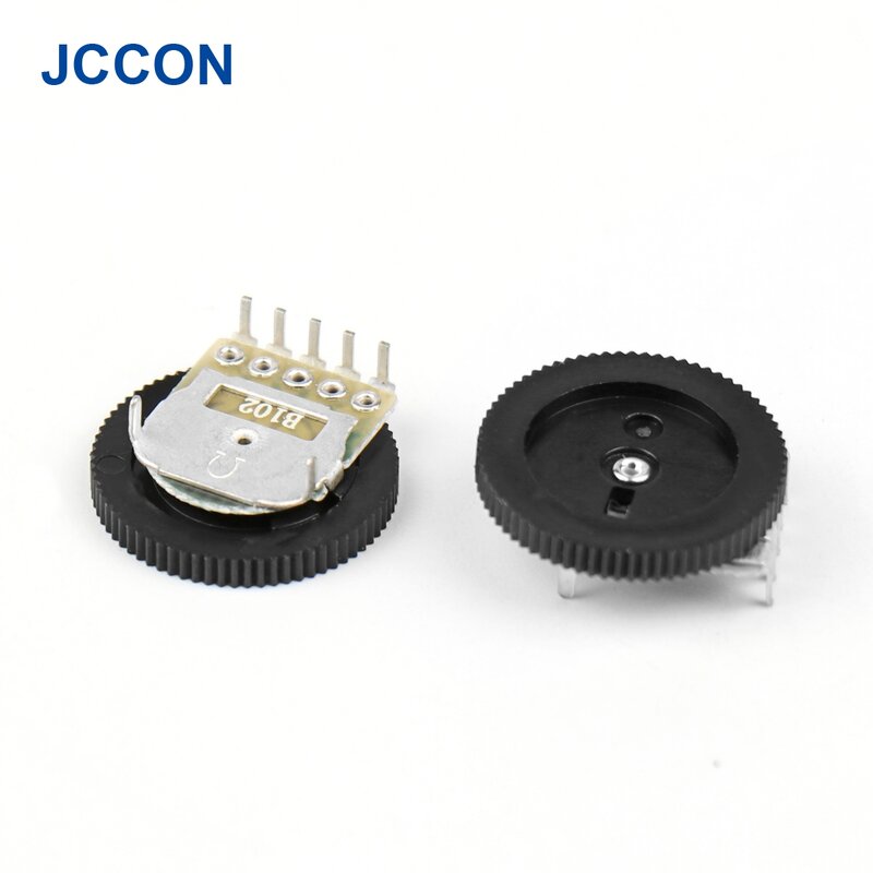 10Pcs Double/Single Gear Tuning Potentiometer B102/502/103/203/503/104 1K 5K 10K 20K 100K 3/5PIN Dual Dial Potentiometer