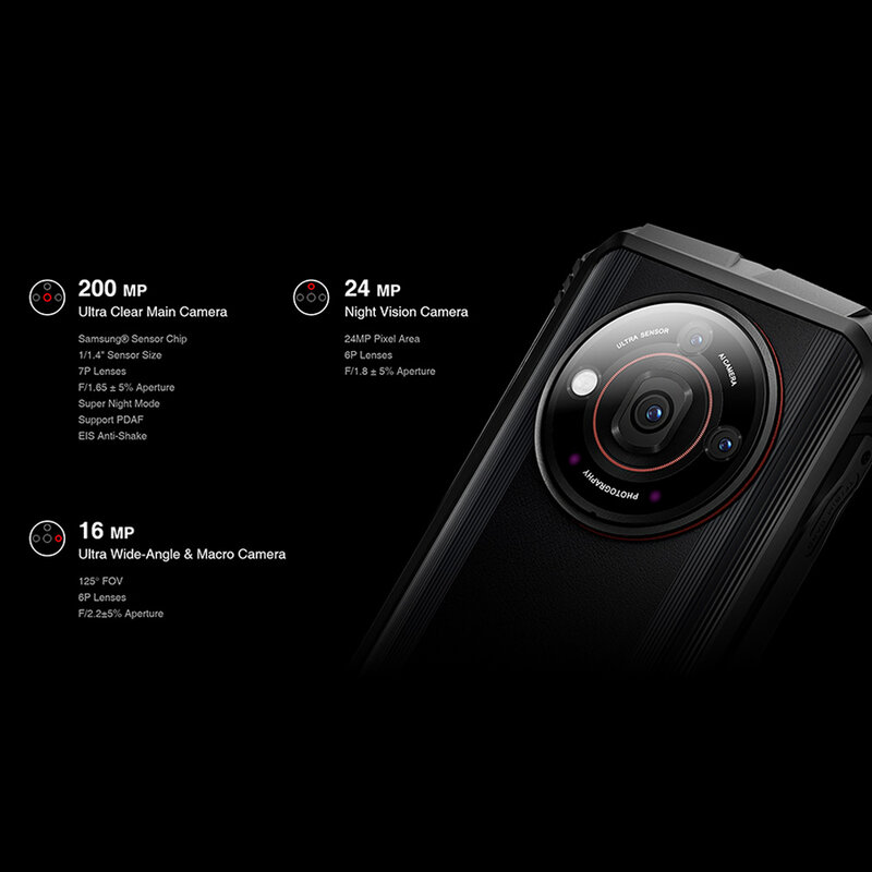 DOOGEE-teléfono inteligente V30 Pro, Smartphone resistente con cámara de 200MP, Dimensity 7050, 5G, pantalla FHD de 6,58 pulgadas, 10800mAh, 32 RAM + 512 ROM, Android 13