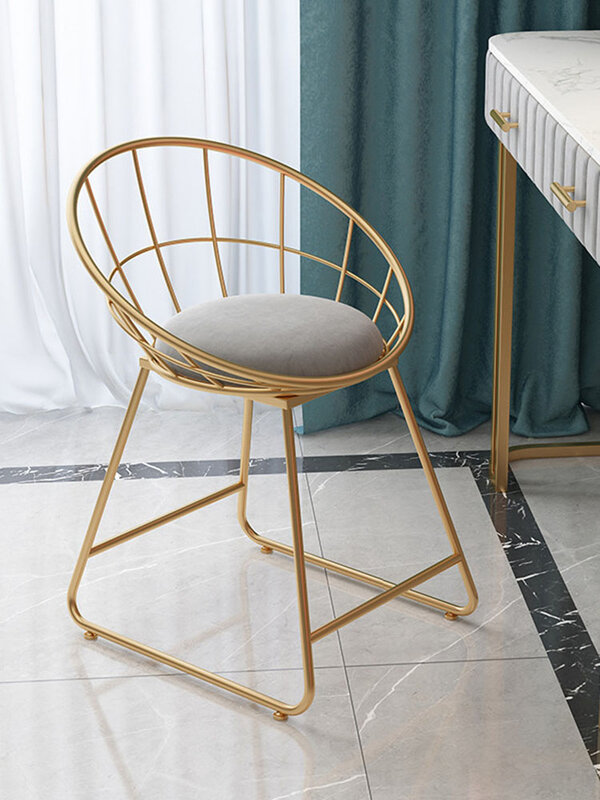 Nordic maquiagem cadeira macia veludo com encosto jantar designer cadeira de luxo móveis sala estar poltrona quarto vestir fezes