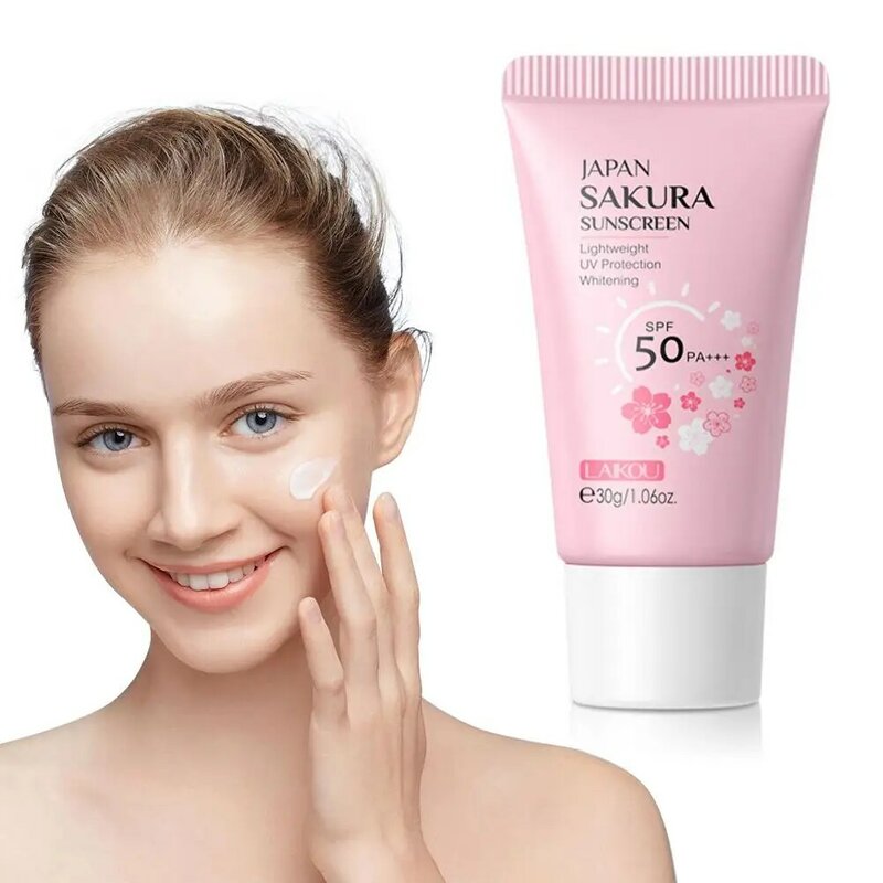 Spf50天然保湿日焼け止めクリーム、顔と体の日焼け止め、肌の保護、耐水性、30g