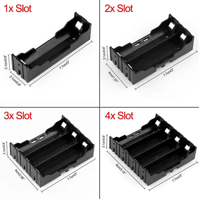 DIY Power Bank Case 1X 2X 3X 4X Slot 18650 Suporte de bateria Caixa de armazenamento ABS Shell Baterias Container 3.7V