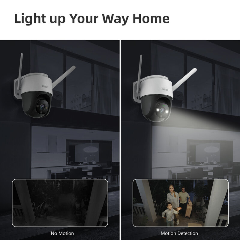 IMOU Cruiser-cámara de vigilancia con visión nocturna a todo Color, 2MP/4MP, Wi-Fi, PTZ, para exteriores, IP66, resistente a la intemperie, detección humana por Ia