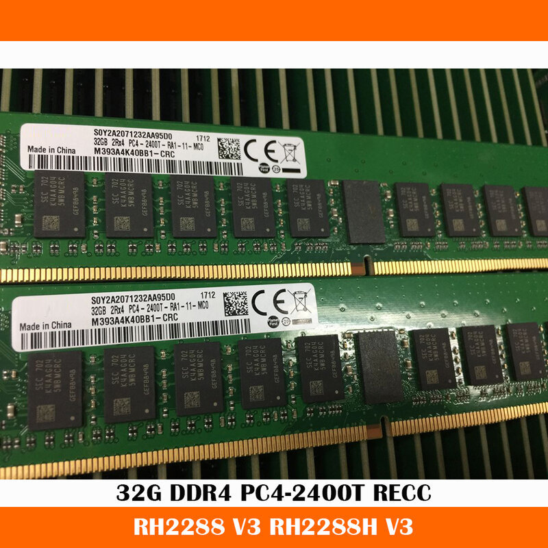 1 pièces 32G DDR4 PC4-2400T mémoire serveur RECC RH2288 V3 RH2288H V3 32 Go RAM de haute qualité