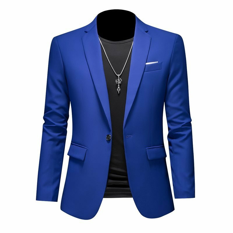 플러스 사이즈 6XL-M 용수철 남성용 솔리드 세트 재킷, 캐주얼 비즈니스 포멀 블레이저 재킷, 패션 남성 포멀 웨딩 파티 블레이저