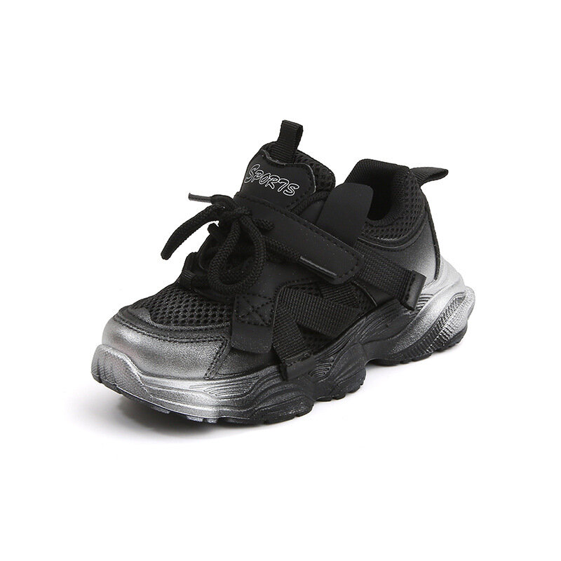 Zapatillas deportivas transpirables para niño y niña, zapatos de malla con superficie, para correr, para primavera y otoño, 2024