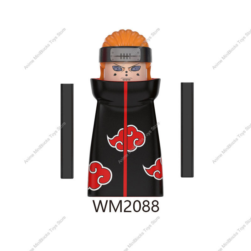 WM6105 Naruto WM6106 Blok Bangunan Sasuke Kakashi Anime Kartun Mini Mainan Action Figure Bricks Anak WM6107 WM6108 KDL811
