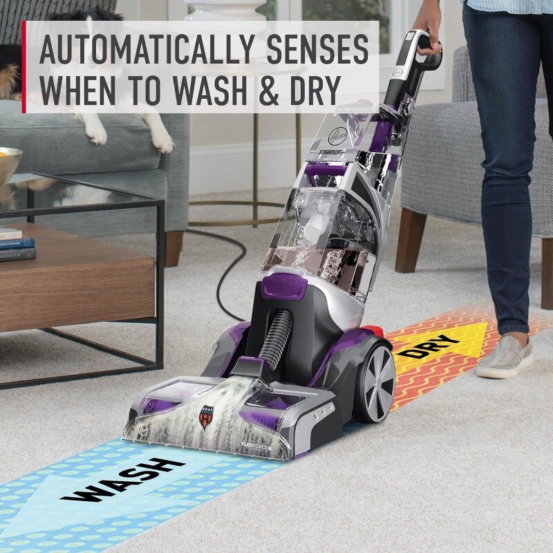 SmartWash-Pet Carpet Cleaner automático com Spot Chaser, mancha removedor Wand, Shampooer máquina para animais de estimação, roxo, FH53000PC