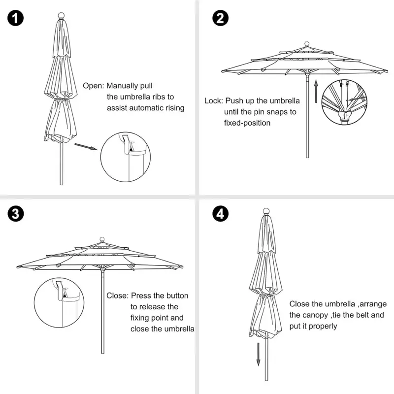 Regenschirm für den Strand Ara Green Garden Sonnenschirm Camping Außen terrasse Sonnenschirm Terrassen möbel Sonnenschirme und Regeln