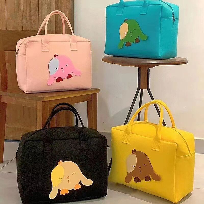 Feltro Cartoon Storage Bag Bolsa de férias de viagem Tendência de moda popular Saco de compras de lazer Grande capacidade