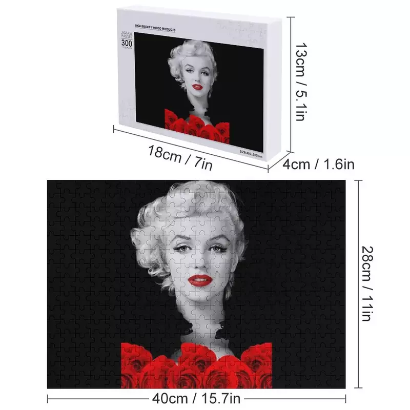 Marilyn Monroe - Love - D70 Jigsaw Puzzle, presentes personalizados, foto, composições de madeira personalizadas para crianças