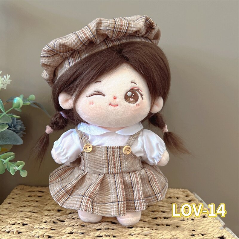 Anziehen 20cm Baumwolle Puppe Kleidung Kleid Puppe Kleidung Stern Puppe Kleidung Outfit Kawaii Puppe Winterkleid ung 20cm Baumwoll puppe