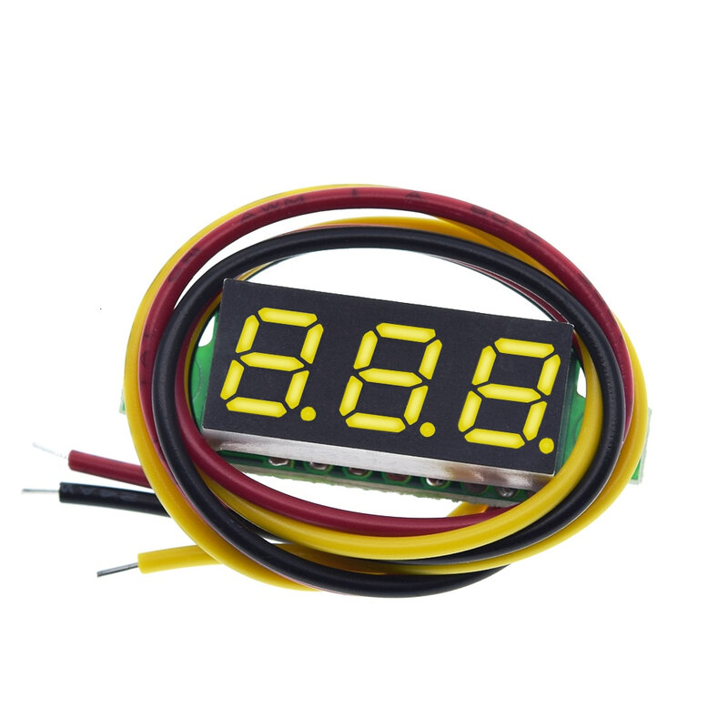 Módulo de testador de tensão digital TZT-Mini, vermelho, azul, amarelo, verde, 0, 28 Polegada, 2 fios, 3 fios, 2.5V-40V
