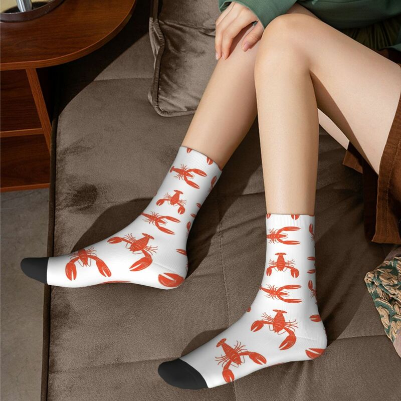 Носки Lobsters в стиле Харадзюку, высококачественные чулки, всесезонные длинные носки, аксессуары для подарка на день рождения унисекс
