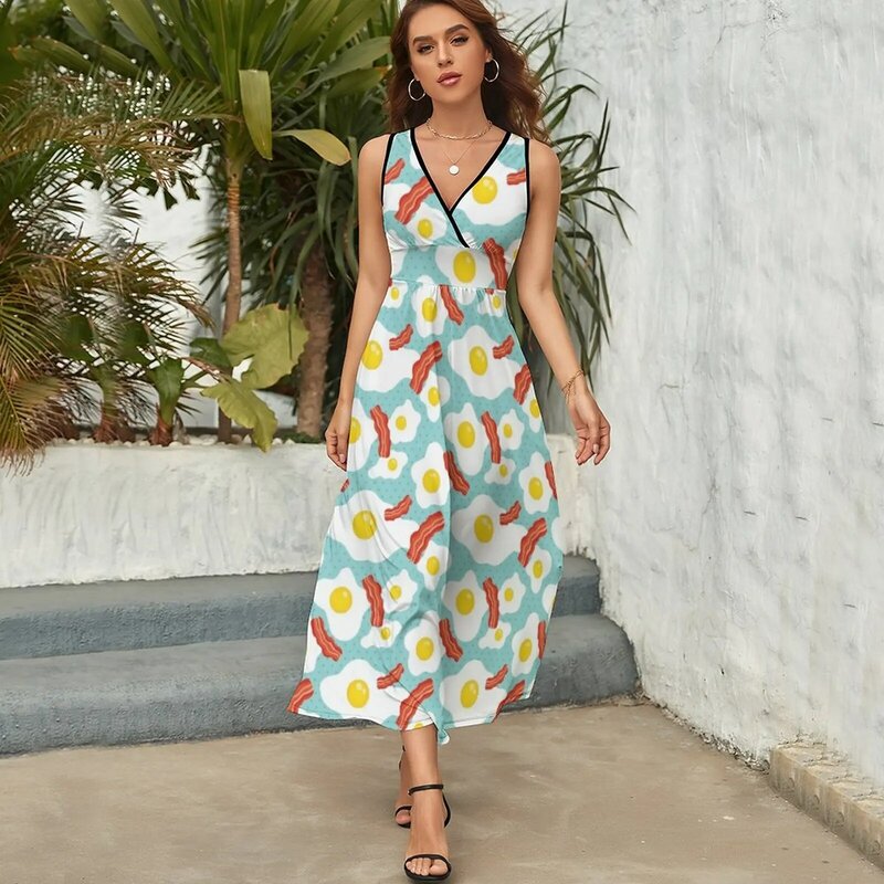 eggs and bacon Sleeveless Dress summer dresses womens 2023 dress party night