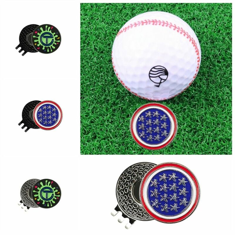 Marcador de golfe magnético para iniciantes, Lightweight Ball Marker, Ímã de metal, Caps Clamp, Multicolor Acessórios